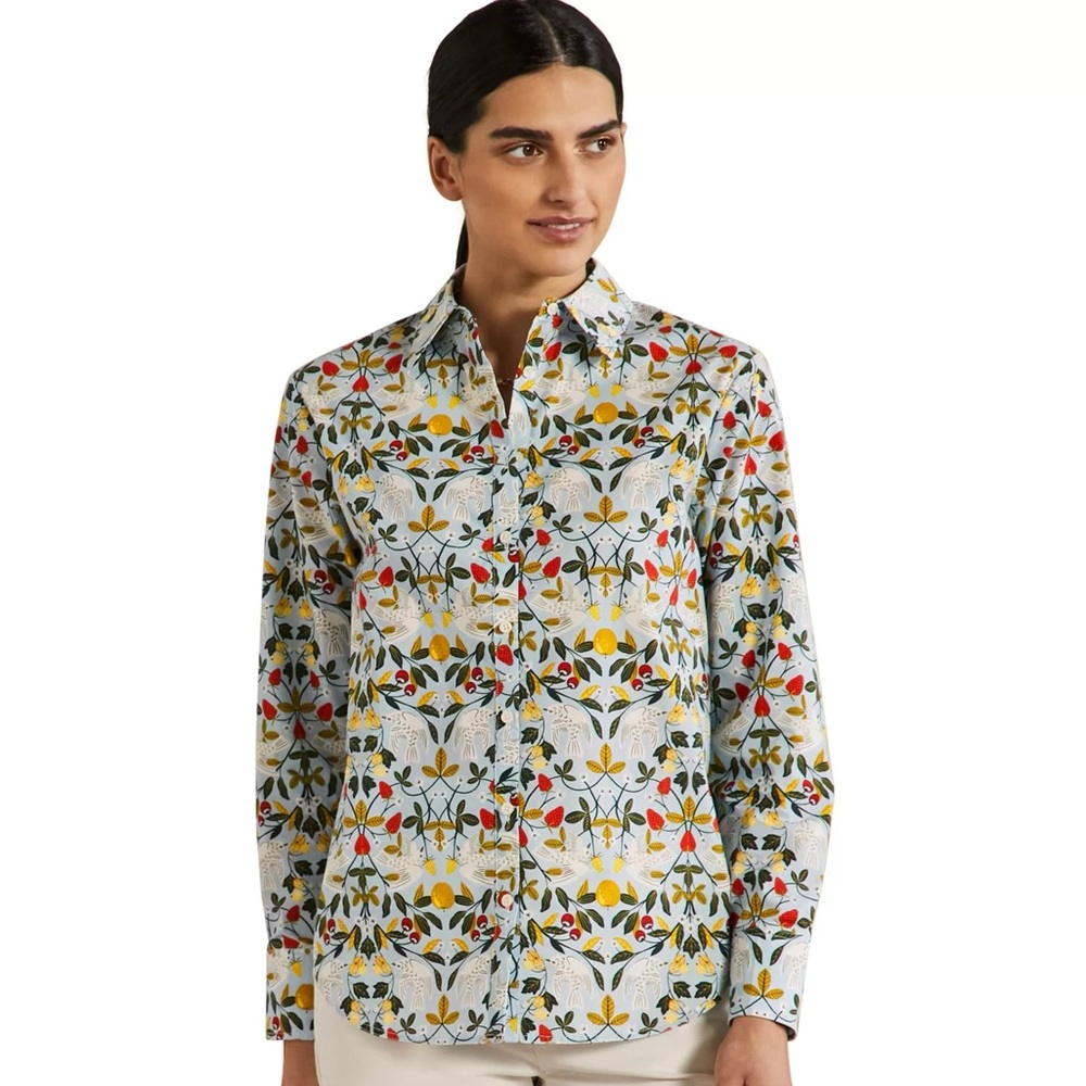 Boden Relaxed Cotton Shirt Size 6